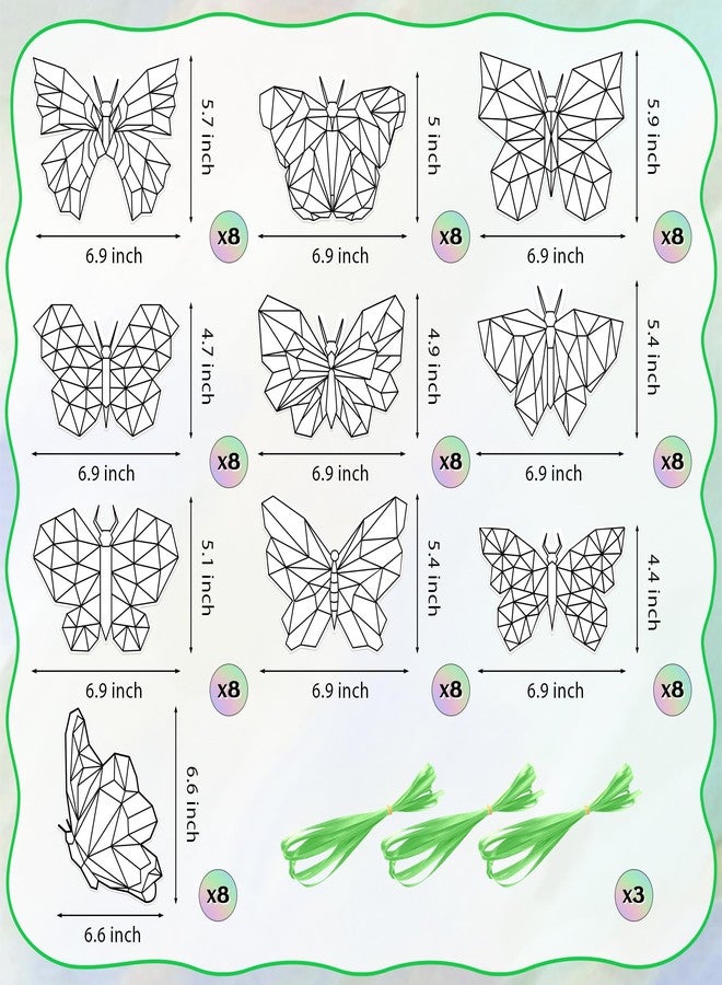 BeYumi 83Pcs Color Your Own Butterfly Kit for Kids DIY Coloring Craft Kit Coloring Spring Butterfly Ornament Geometric Card Decor School Classroom Springtime Party Activity Art Craft Project - Image 2